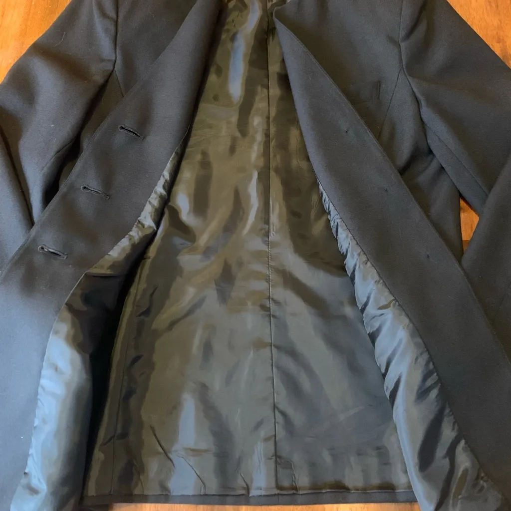 Le Suit Blazer 12 Black Jacket 3 Button Pockets Elegant Career - Image 7