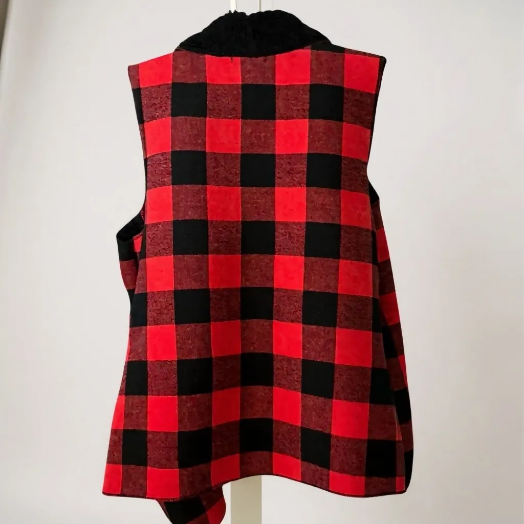 Say What? Red and Black Checkered Vest - Image 2