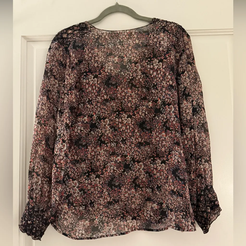Ulla Johnson Silk Peasant Floral Print Blouse - Image 3