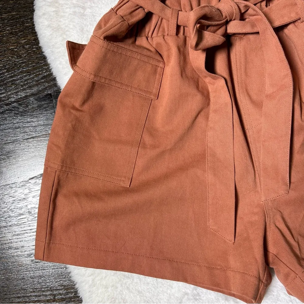 NWT Hyfve Dry Goods Burnt Orange Paperbag Cargo Shorts - Image 3