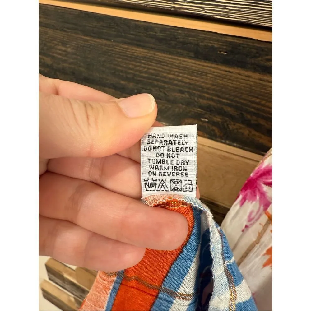 Dress NWT boutique cotton smoked back elastic waist sz M Red Size M - Image 6