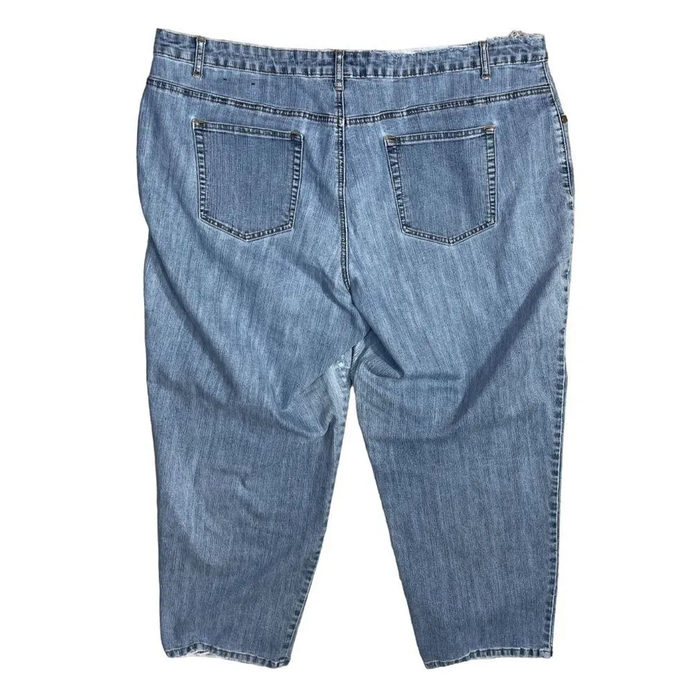 LA Blues Stretch Jeans Light Wash Distressed 5-Pocket Size 24 WP - Image 3