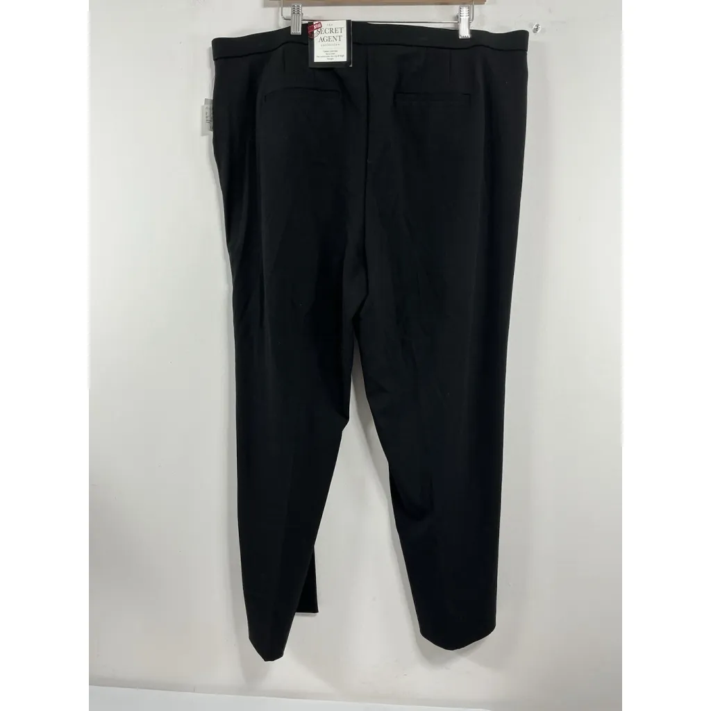 Womans Roz & Ali Dress Pants 18 W Black Tummy Control Short Ankle New With Tags - Image 2