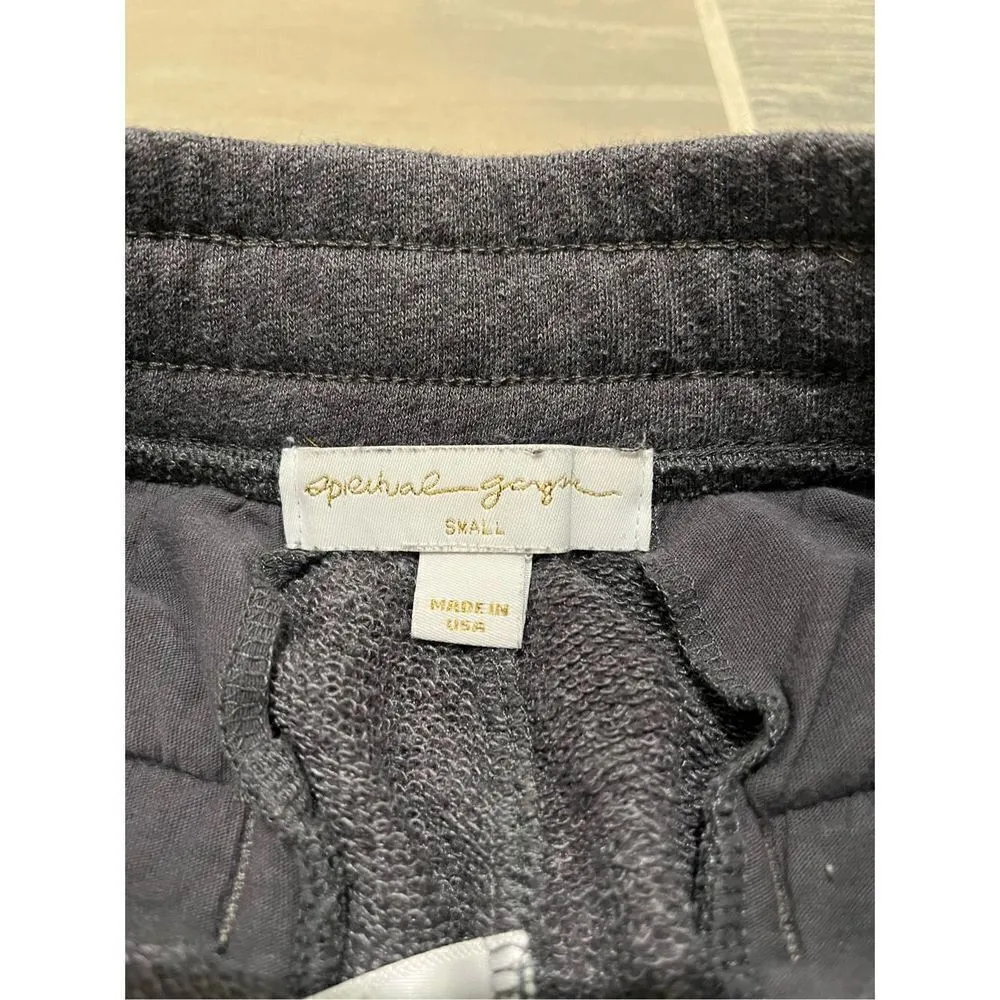 Spiritual gangster cropped raw hem essential sweatpants size small side stripe - Image 5