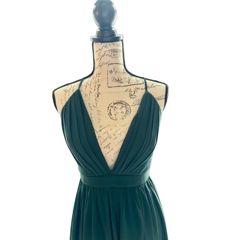 NWT Lulus Small Ballroom Bliss Emerald Green Pleated Maxi Dress - Image 5