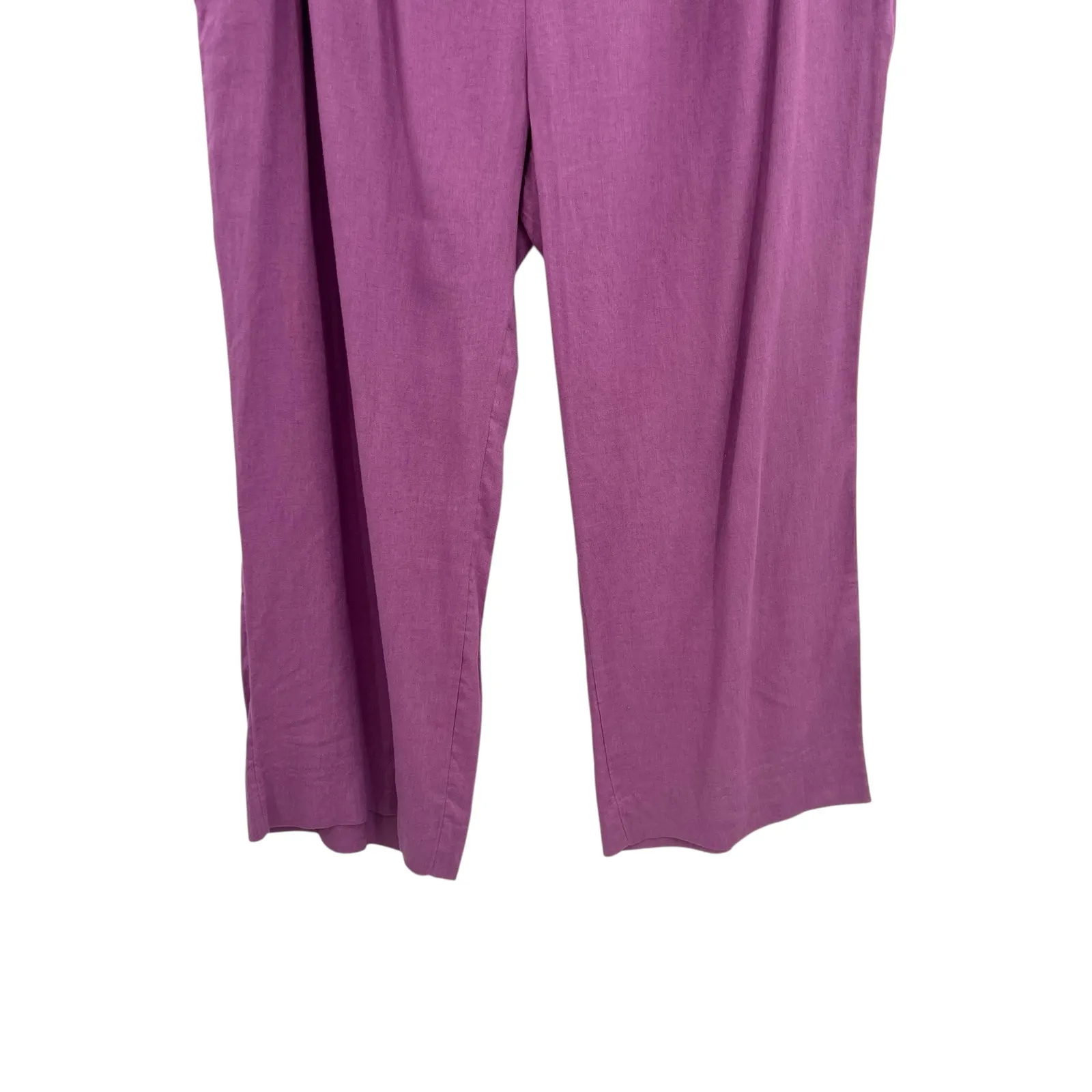 Abercrombie & Fitch Sloane Tailored Trouser Pants Linen Blend Purple Size 35 20S - Image 6