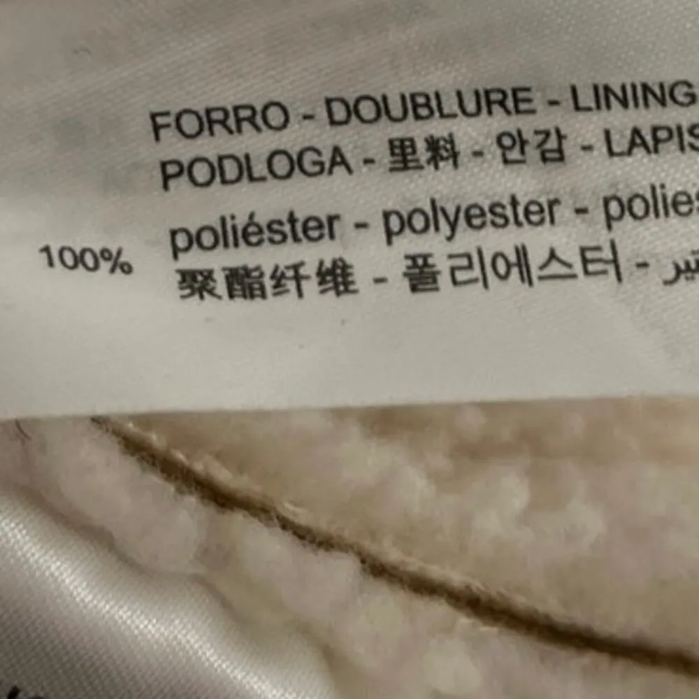 Zara Brown Vegan Faux Suede Leather Sherpa Shearling Zip Up Moto Coat Jacket S - Image 5