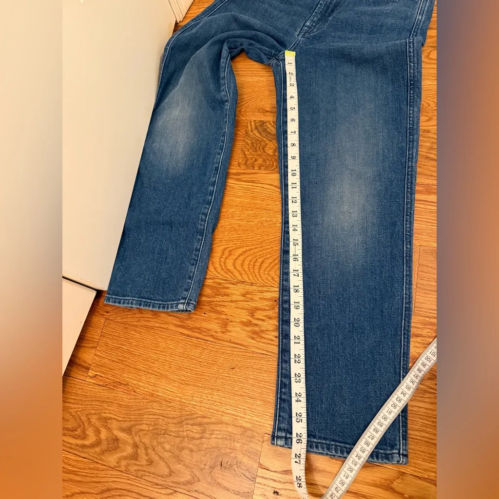 7 For all Mankind High Waist Cropped Straight Jeans Size 28 - Image 10