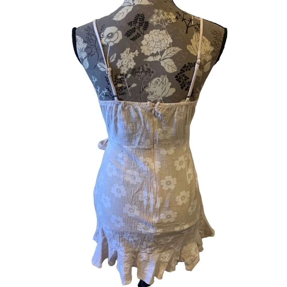 PRINCESS POLLY Slip Dress Beige Floral Size XS - Image 4