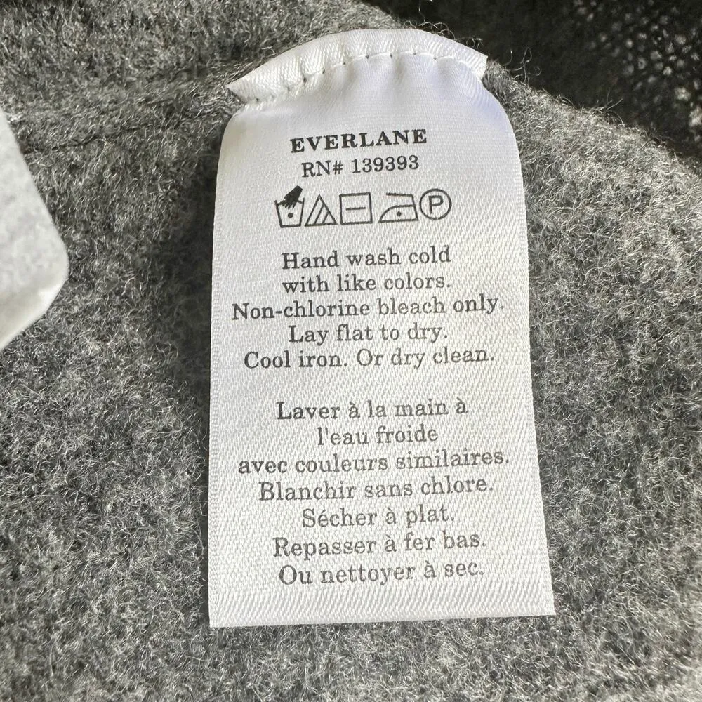 Everlane The Cozy Stretch Tank Wool Yak Blend Size Large Heathered Charcoal - Image 5