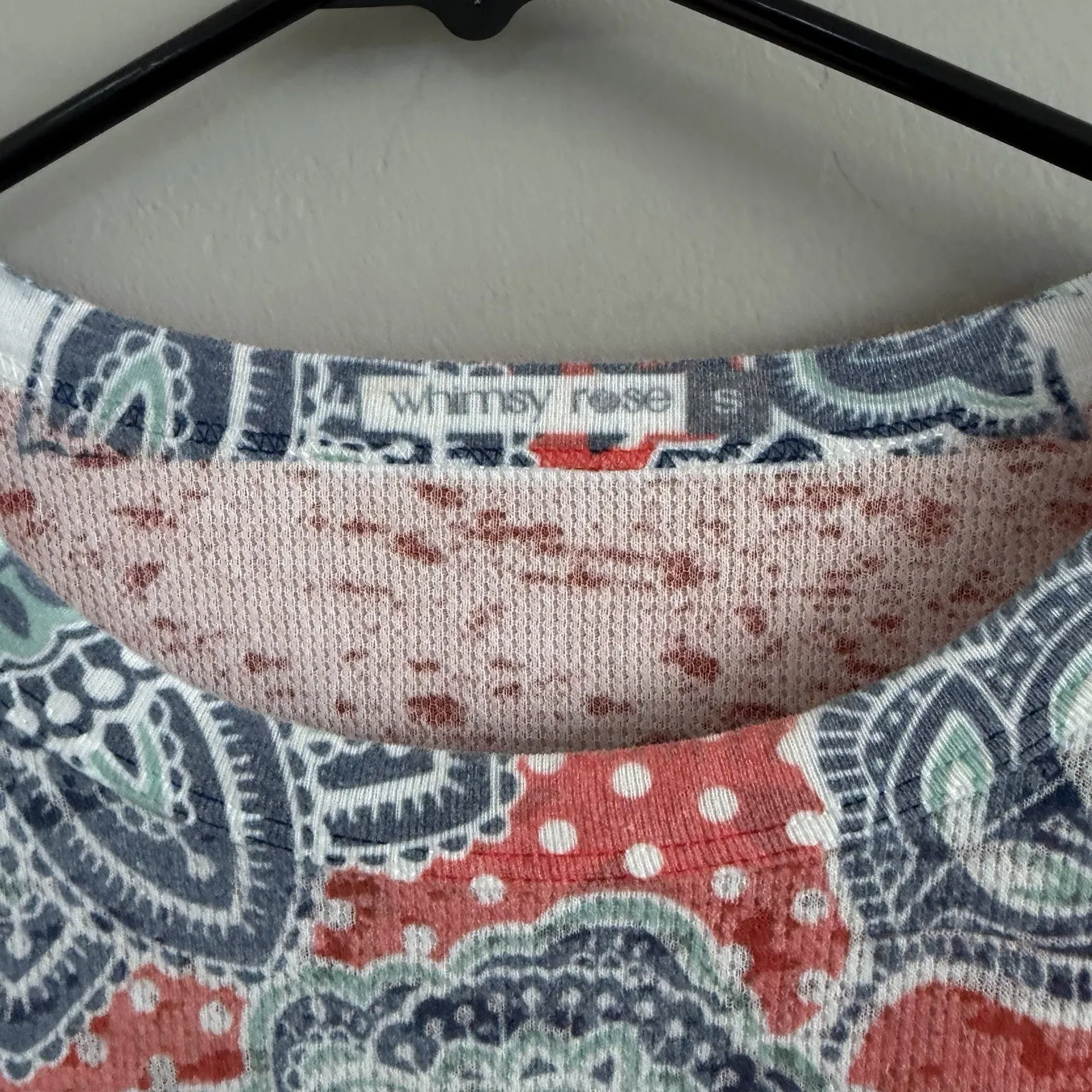 Sundance Elephant March Baby Waffle Tee Whimsey Rose Size Small Long Sleeve Pink - Image 2