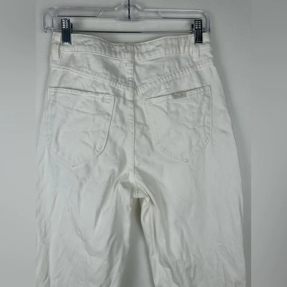 Rolla's Heidi High Rise Loose Ripped Straight Jeans Women’s Sz 27 White - Image 6