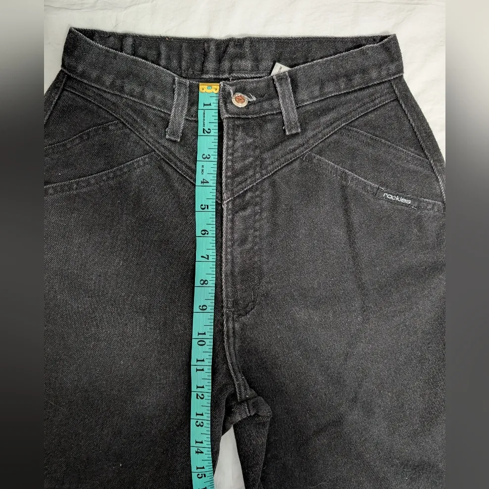 Y2K Rocky Mountain High Rise Jeans W7/8 Black Wash - Image 8