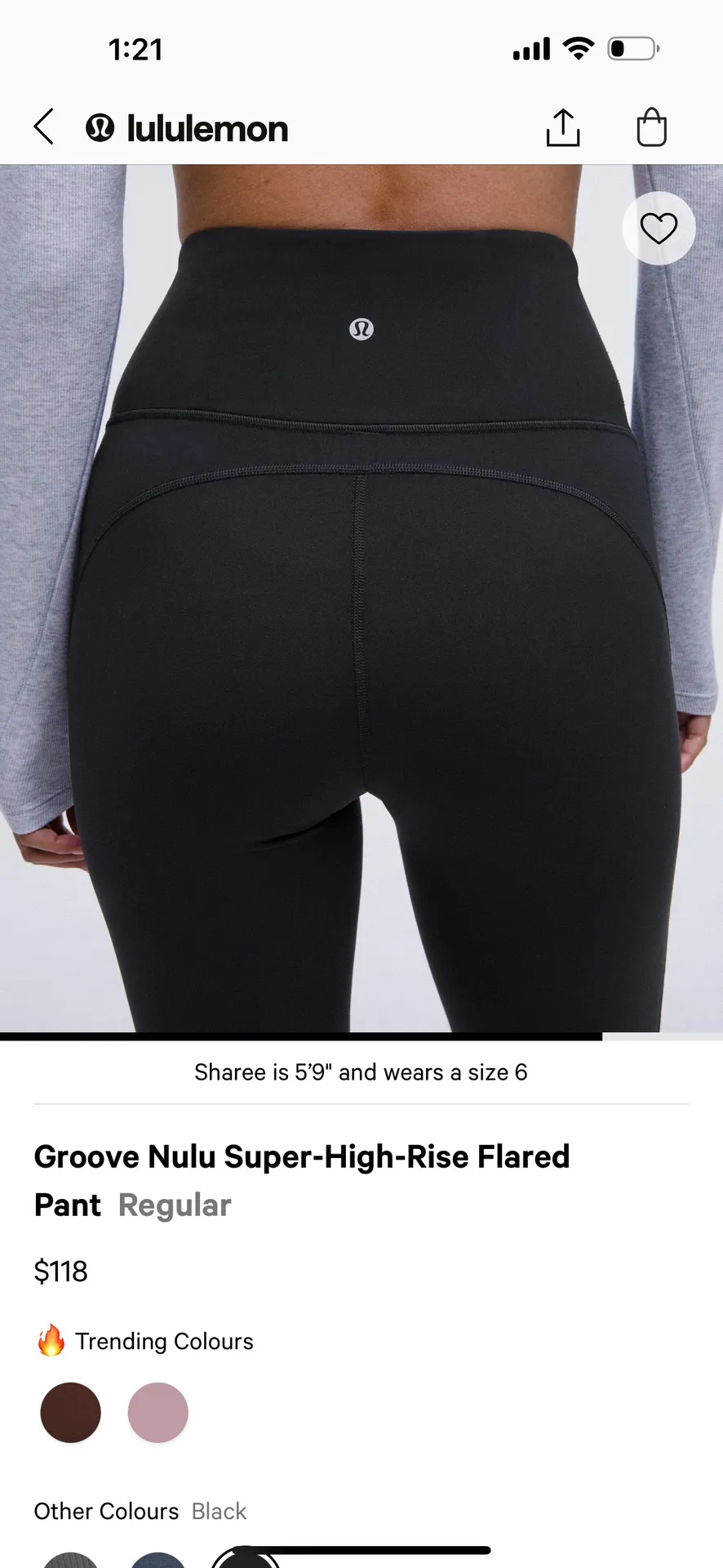 Women’s Black Flare Leggings - Image 2