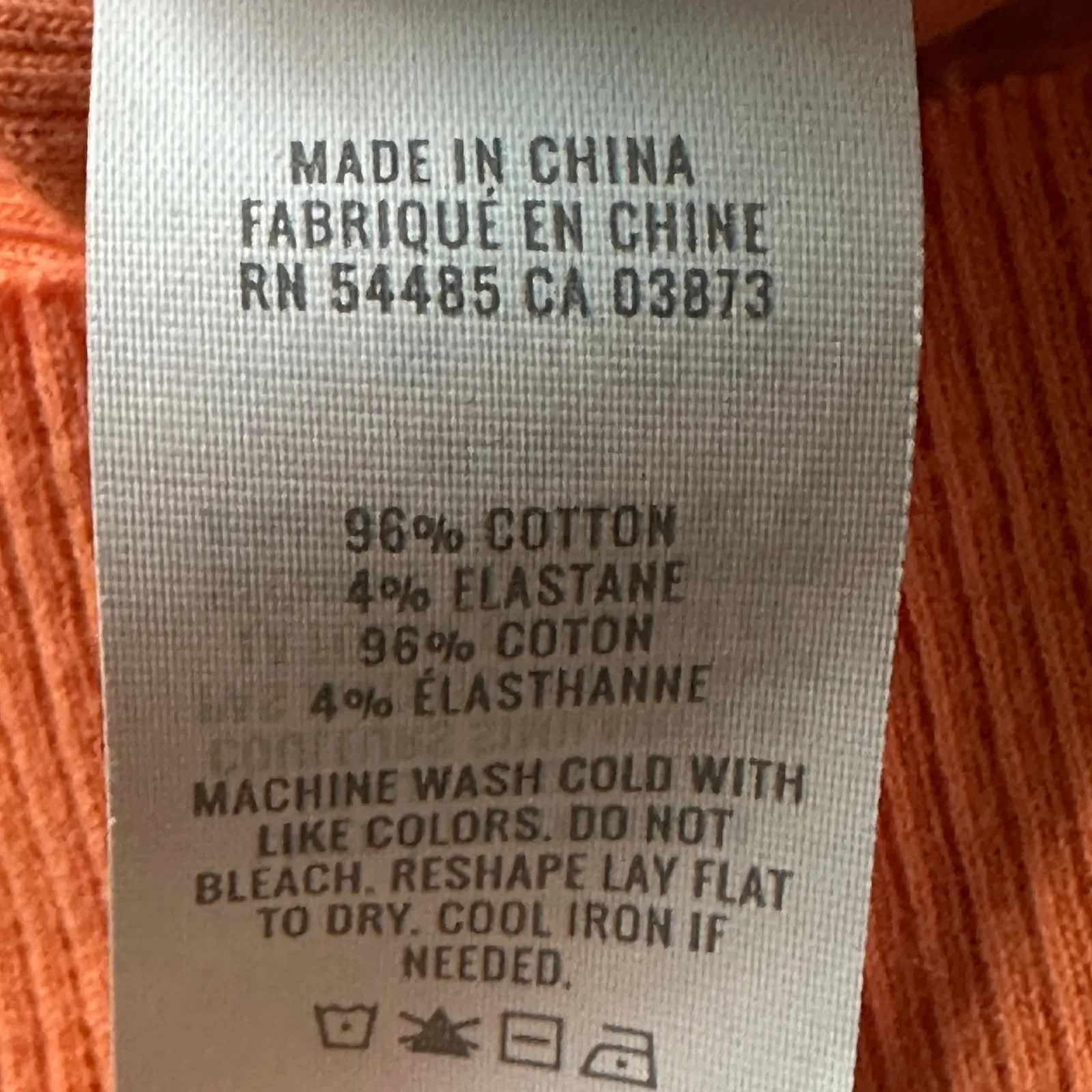 Aerie No BS Henley Tank Top Womens M Orange Cotton Ribbed Cropped Casual Basic - Image 6