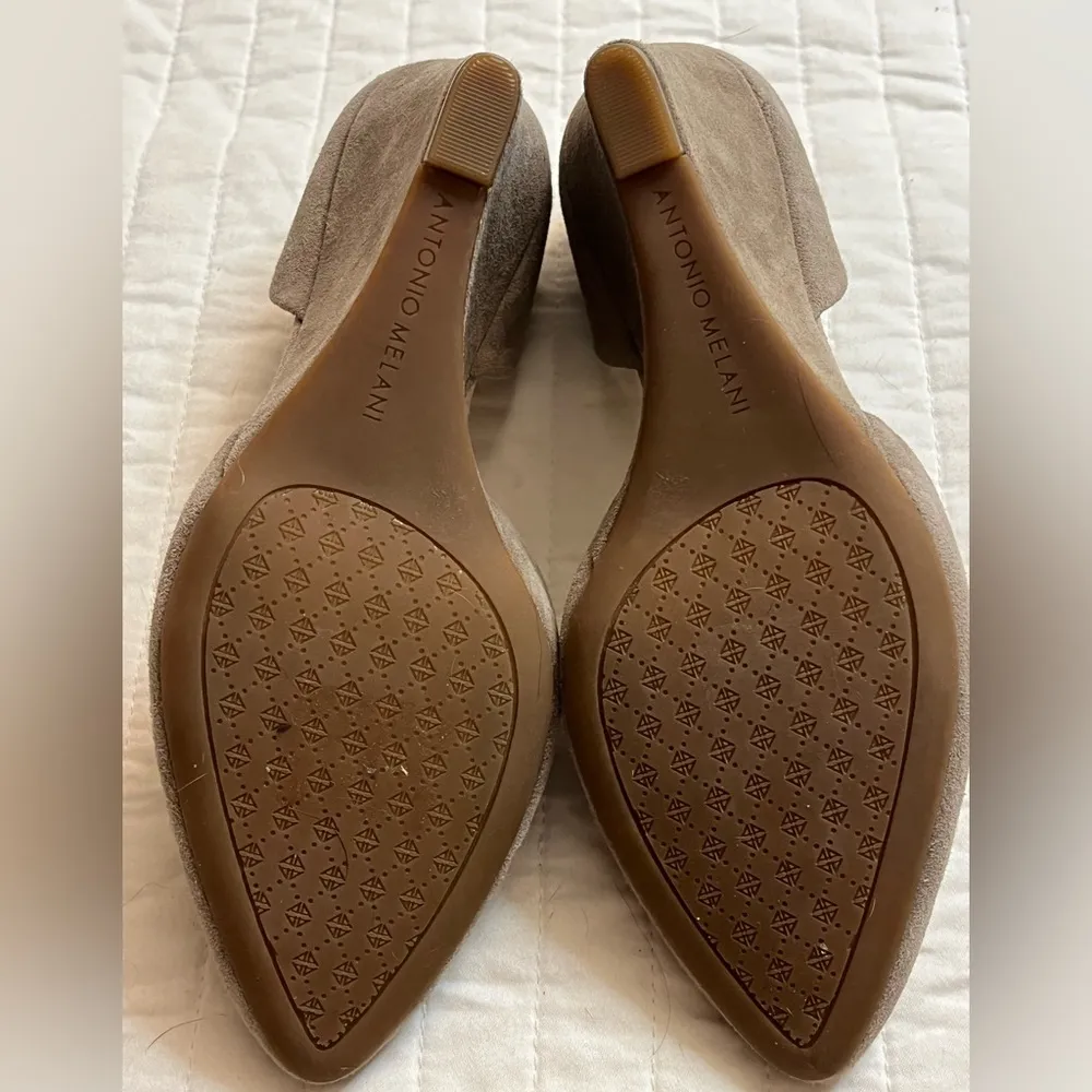 Antonio Melani Chance Nude Suede D'Orsay Wedges NWOB - Image 7