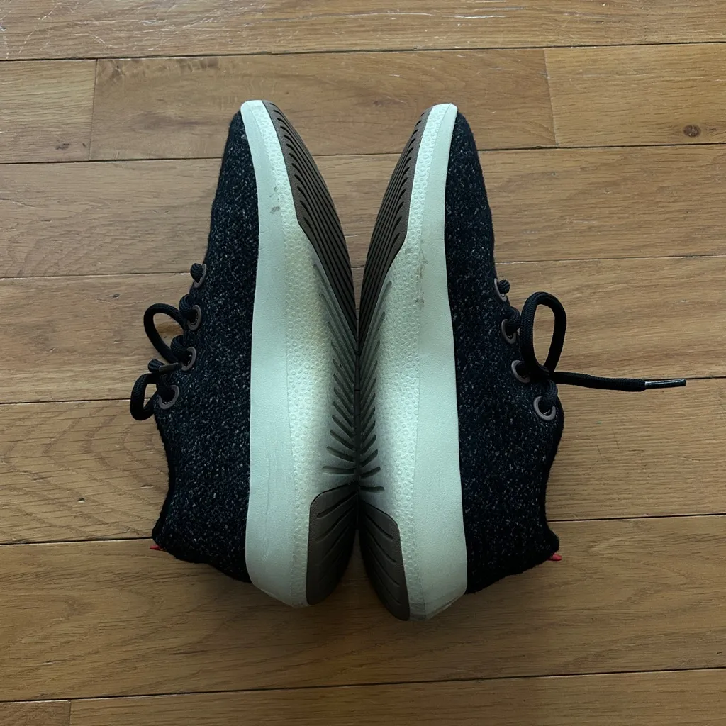 Allbirds Wool Runner Mizzles Shoes Women Size 8 Dark Gray Red Lace Up Tie - Image 11