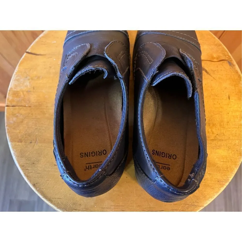 Earth Origins Black /Navy Leather Womens Navigate Nate Slip-On Loafers 6M - Image 5