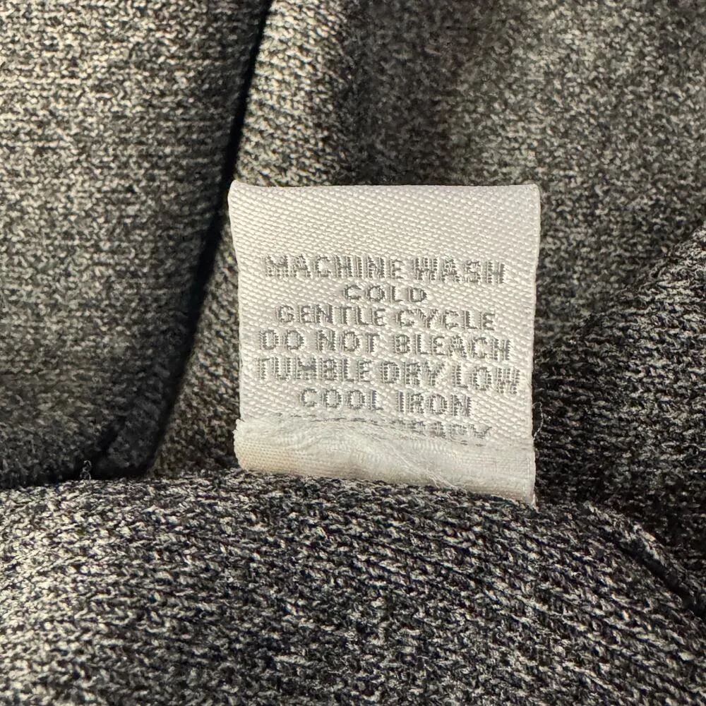 Dressbarn 14/16 Sweater Tank Top Stretch Side Slits Marled Square Neck Gray Pink - Image 8