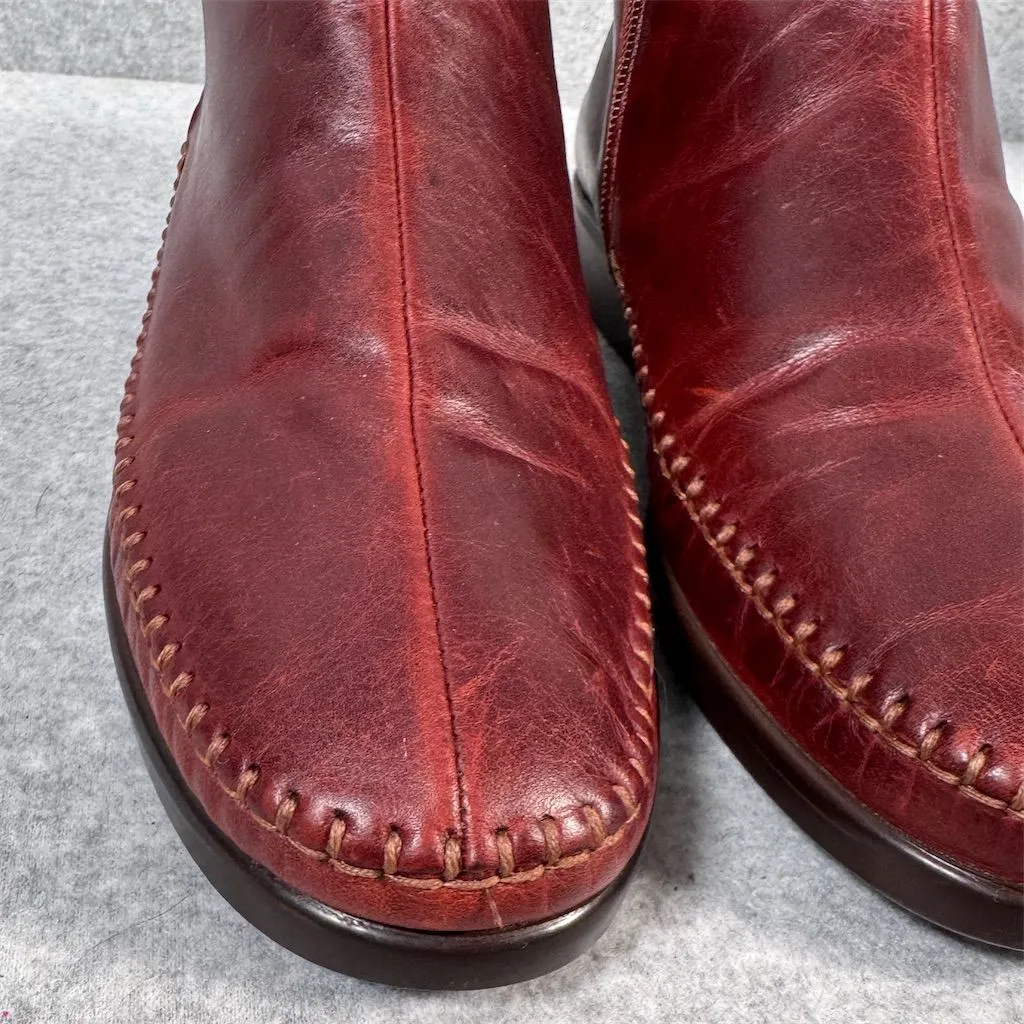 SAS Sportswear SAS Women's Jade Ankle Boots Burgundy Size 9.5 Zip Closure - Image 7