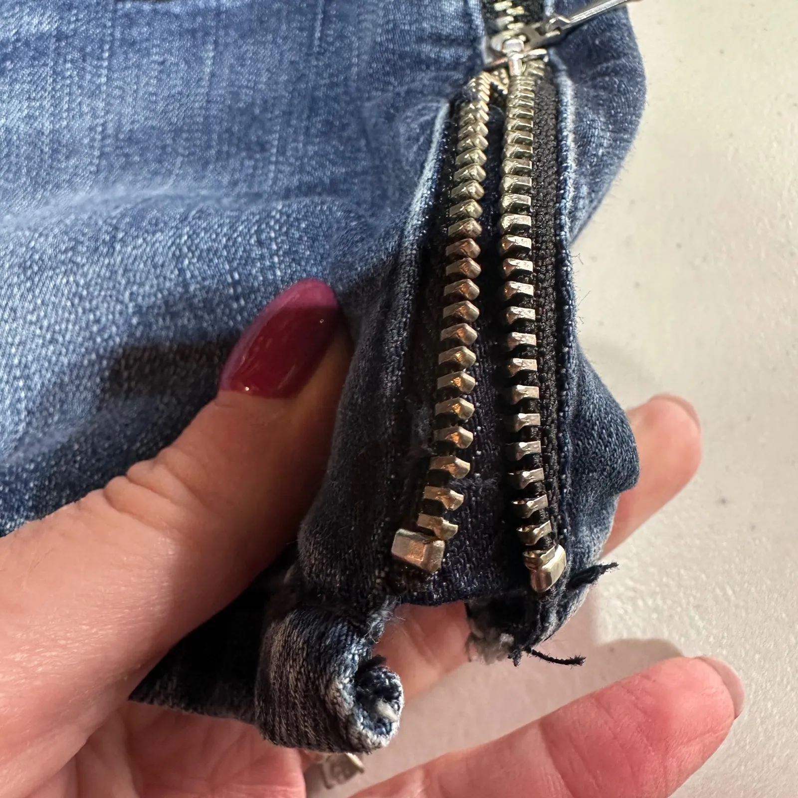 Abercrombie Fitch Womens Denim Jean micro mini Shorts Zipper Blue Size 28 - Image 6