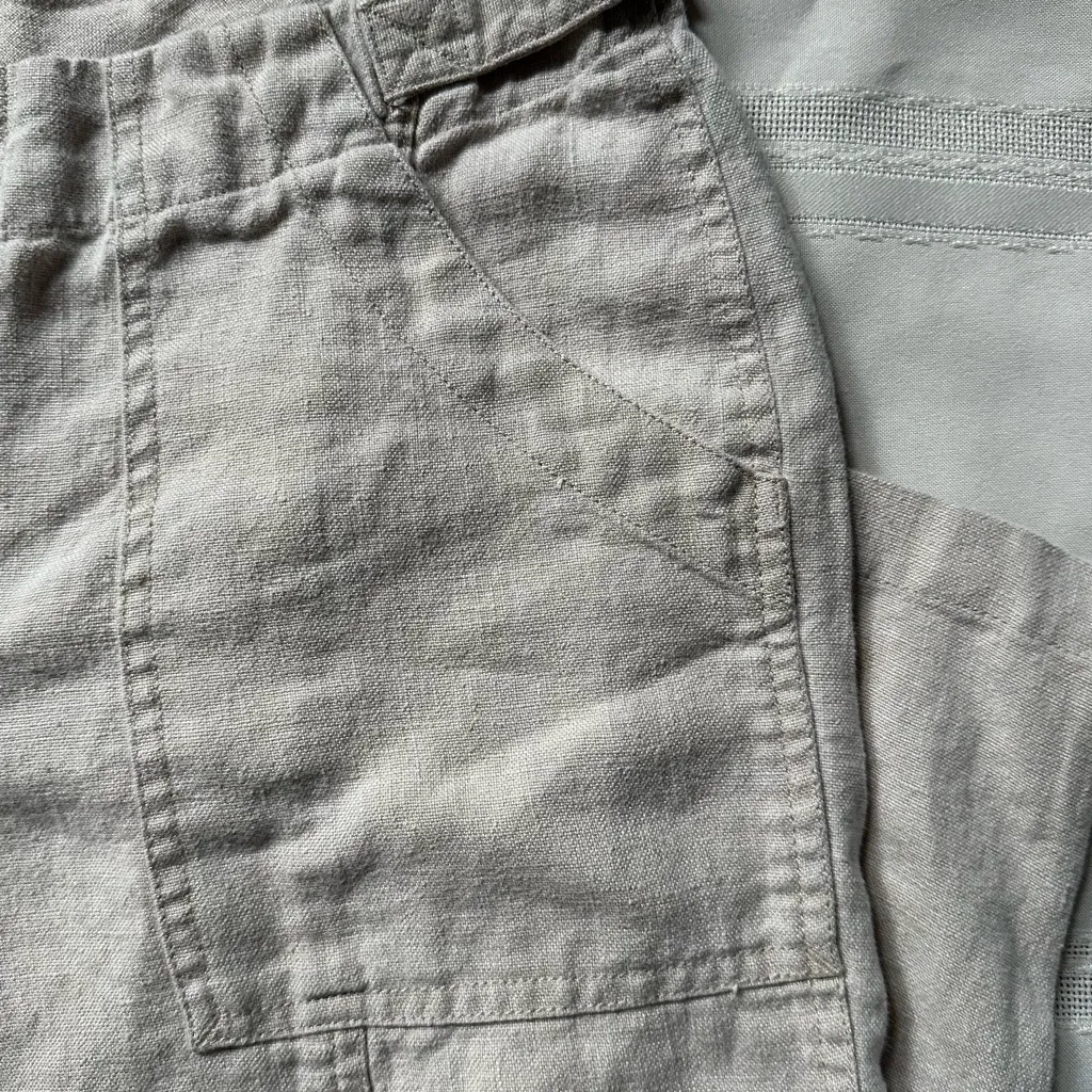 Sigrid Olsen Light Gray Linen Capris - Image 13