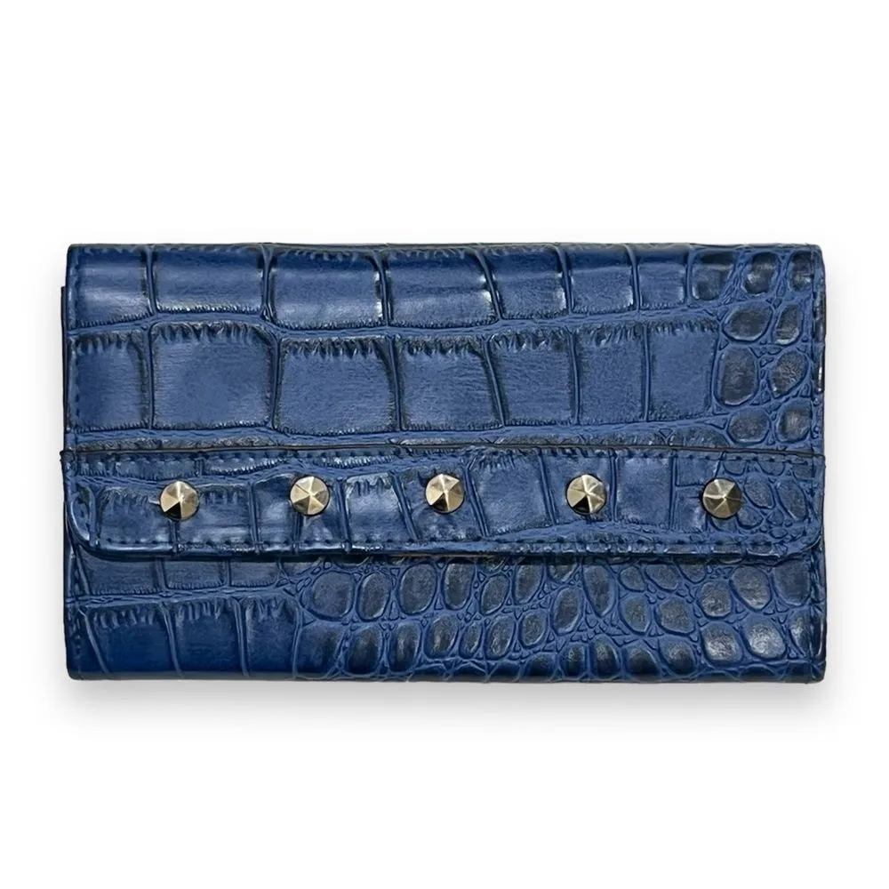Jessica Simpson Blue Croc Wallet - Image 13