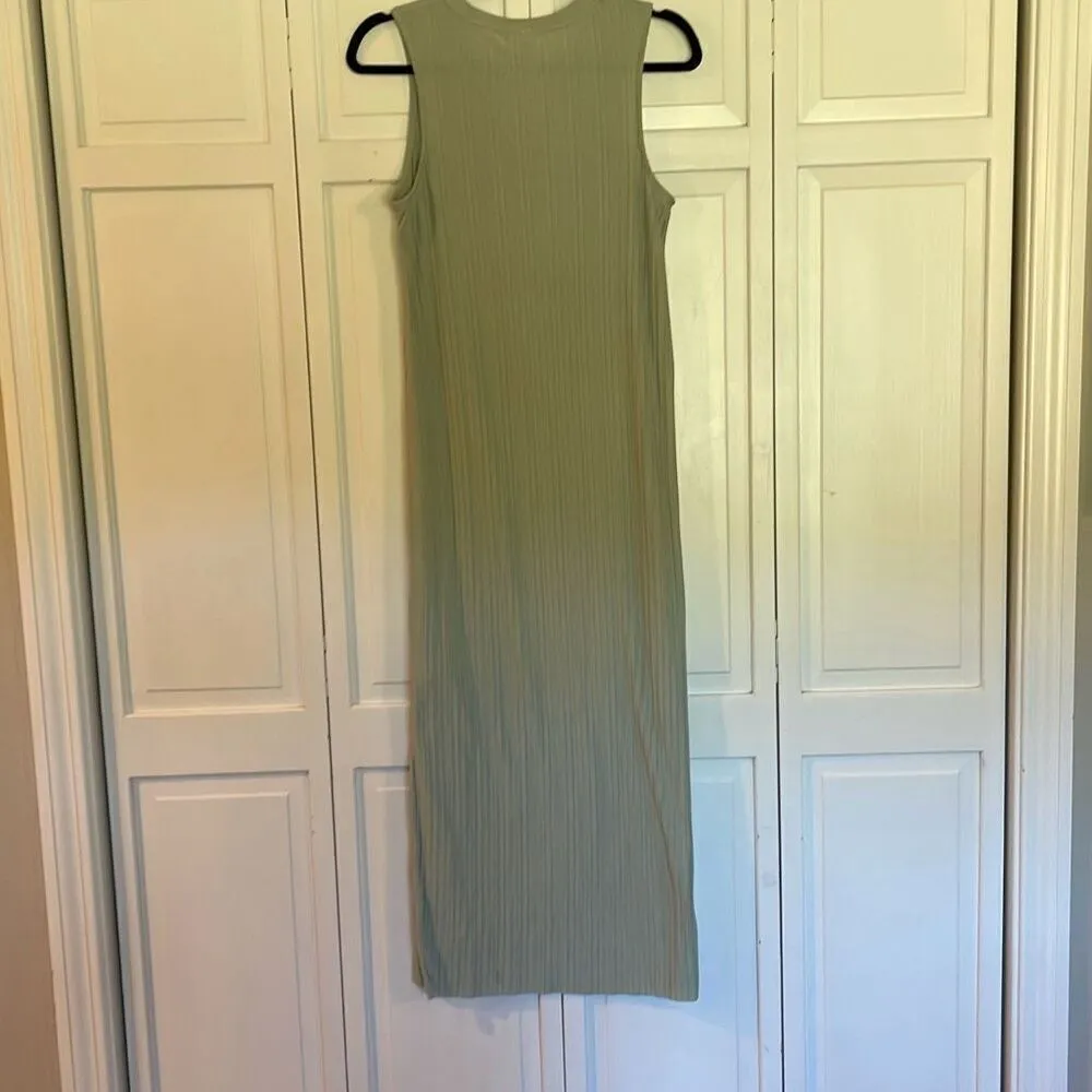 A New Day green pleat tank midi dress small - Image 9