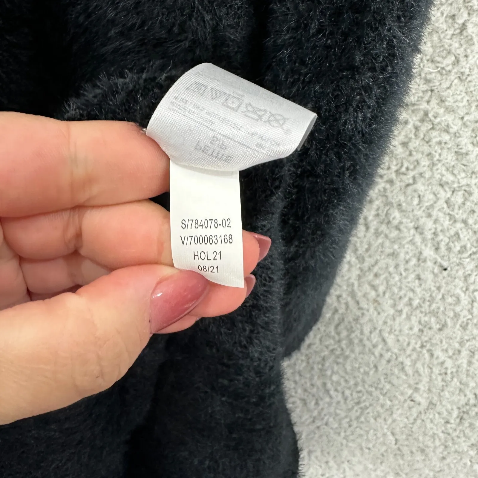 Banana Republic Sweater Dress Petite S Black Fuzzy Cowl Neck Minimalist Chic - Image 7