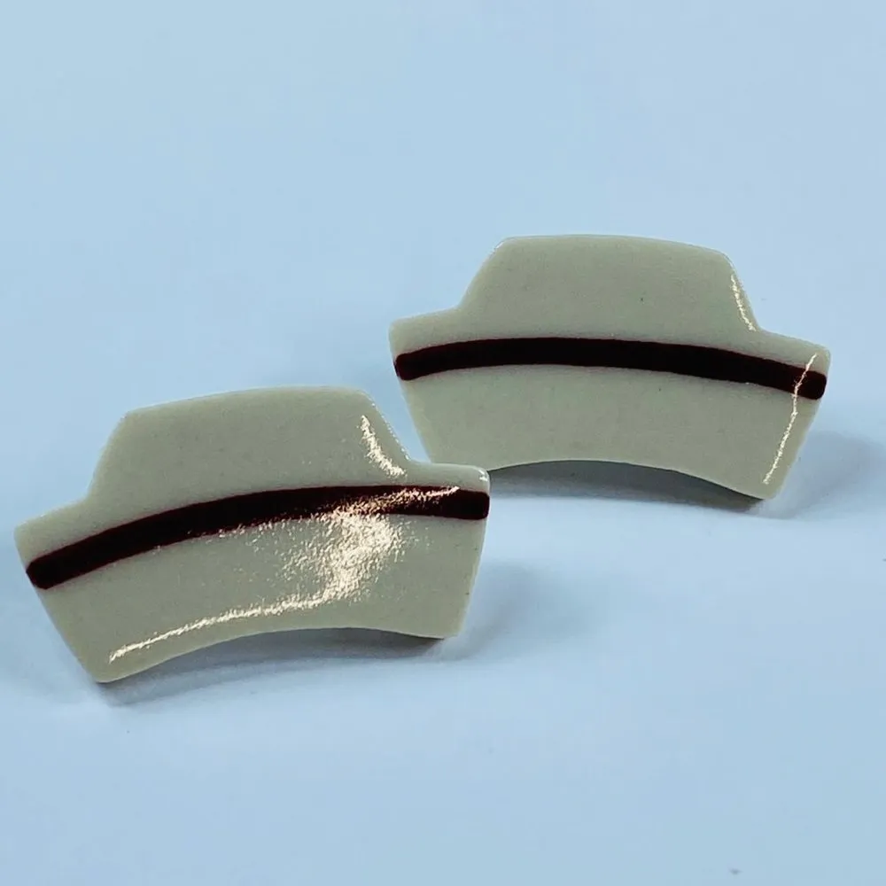 Nurse Cap Hat Earrings Pierced RN LPN Graduation Retirement Gift Vintage 1988 - Image 4