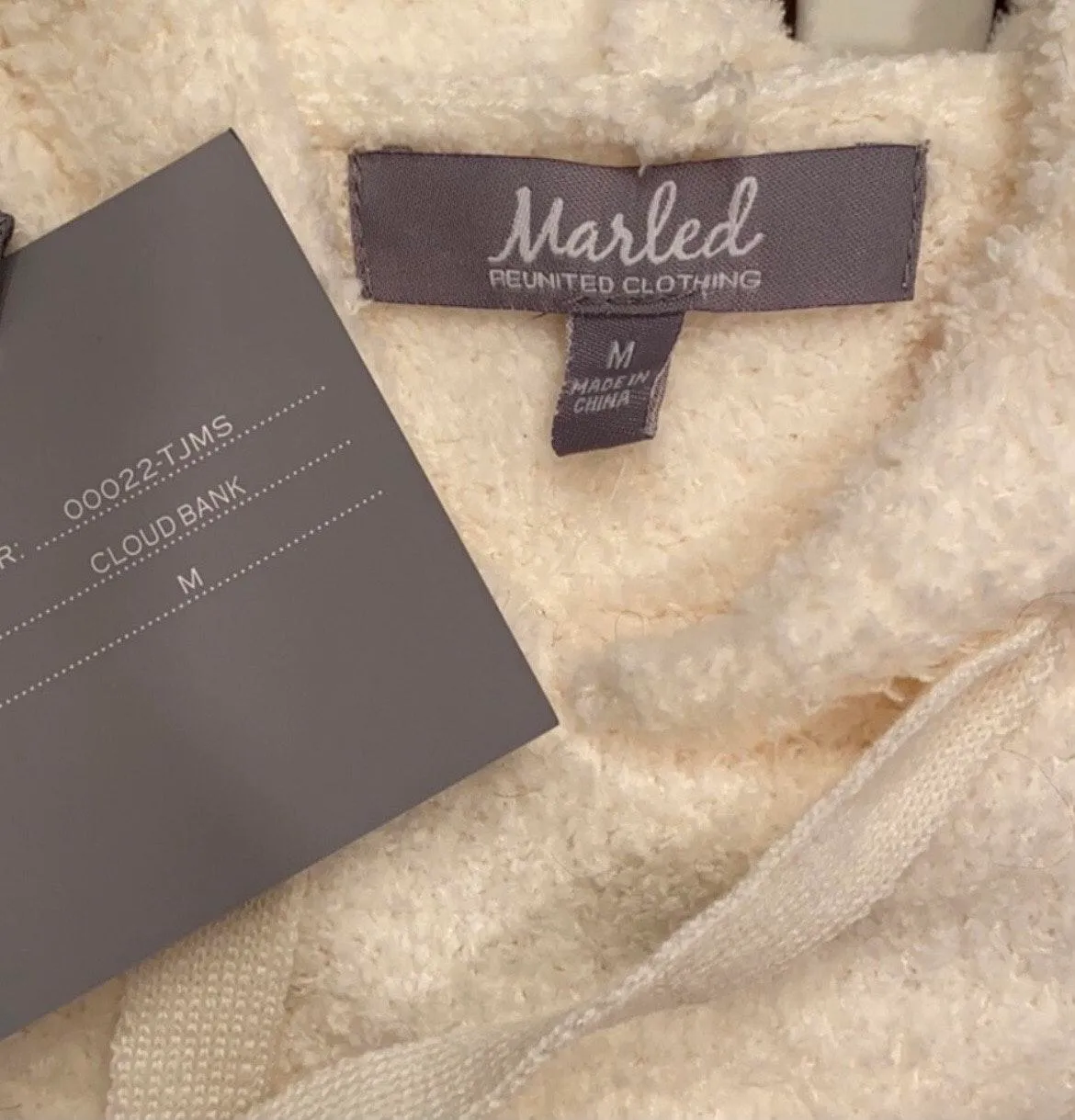 Cream Marled Pullover Sweatshirt - Image 4