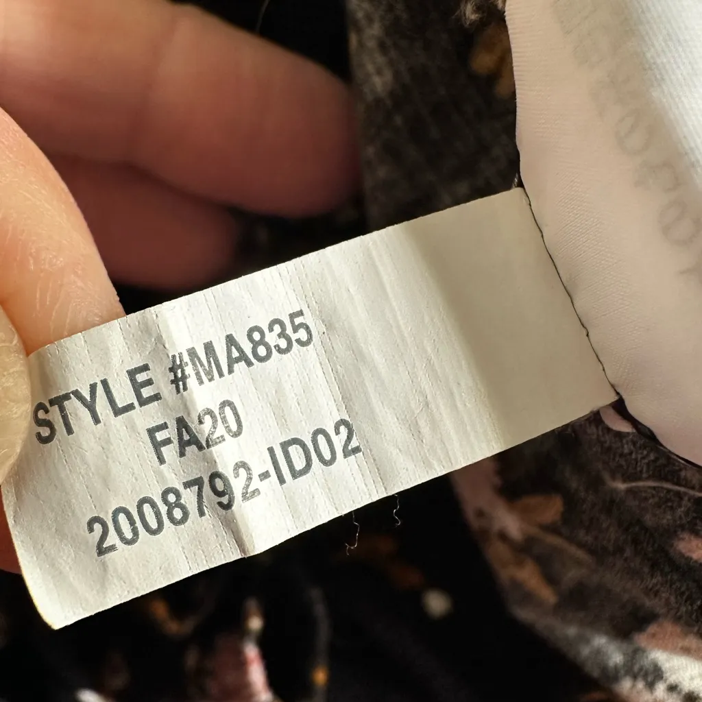 Madewell Corduroy Daily Shirt Homestead Bouquet Black Floral Size XXL Button Up - Image 8