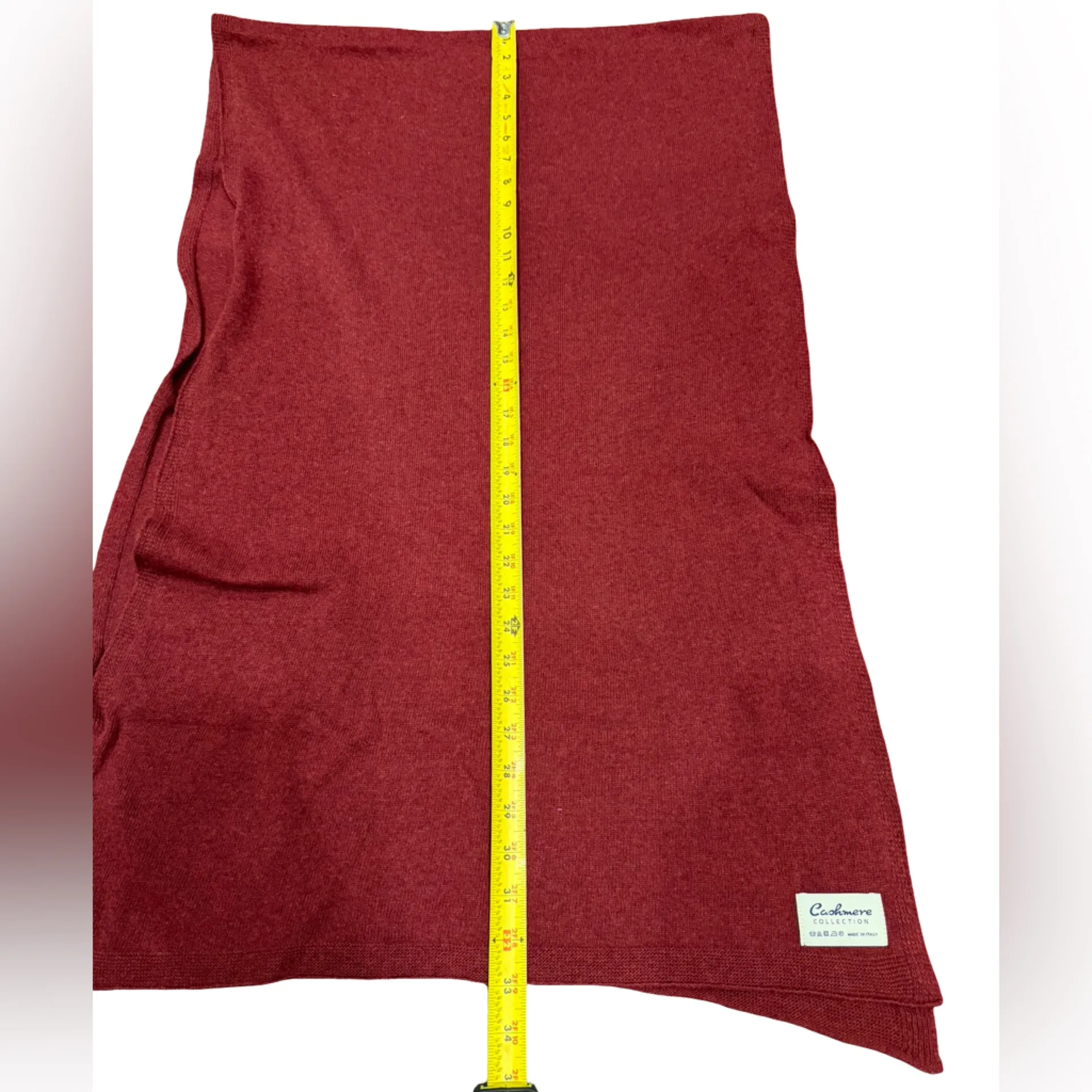 Source Unknown Cashmere Collection Red Scarf - Image 5