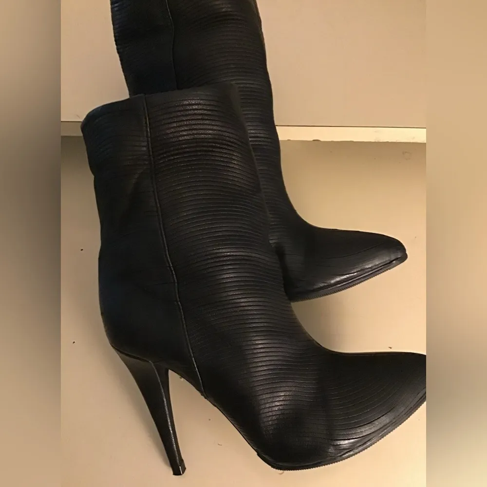 Loeffler Randal women black leather boots Us 6 Euro 36 - Image 9