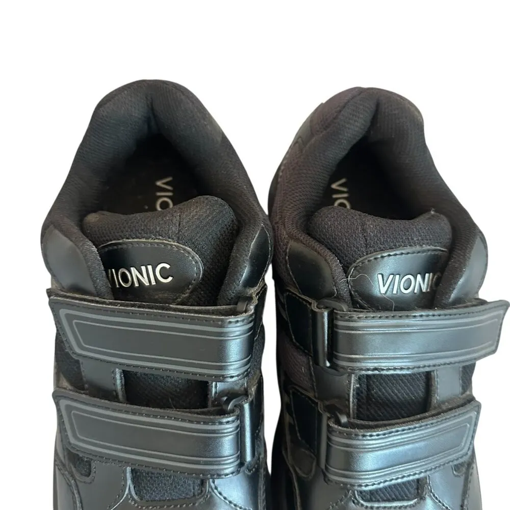 Vionic Tabi Black Leather Sneakers Work Shoes Orthotic Walking Size 9.5 Women's - Image 4