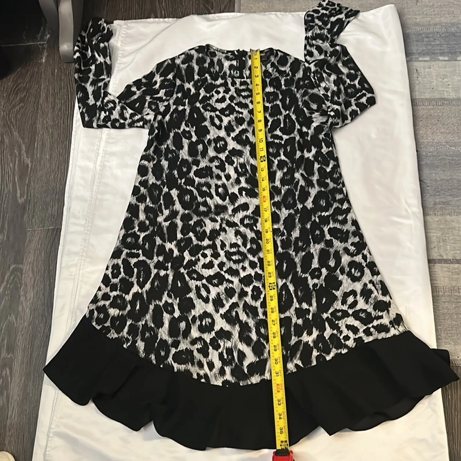 Rachel Zoe Black/White Animal Print Dress Tunic 2 Long Sleeve Mobwife Dopamine - Image 10