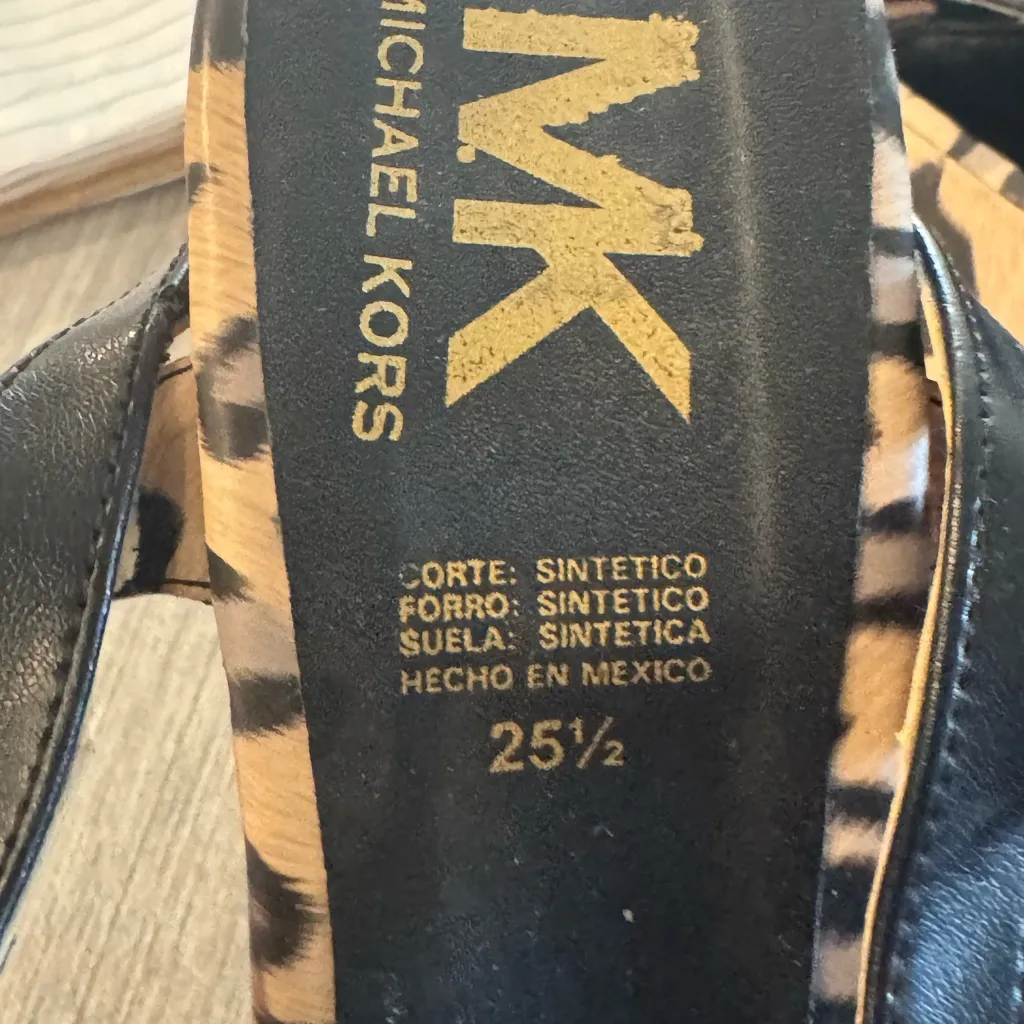 Michael Kors Black Wedge Sandals size 5.5 - Image 6