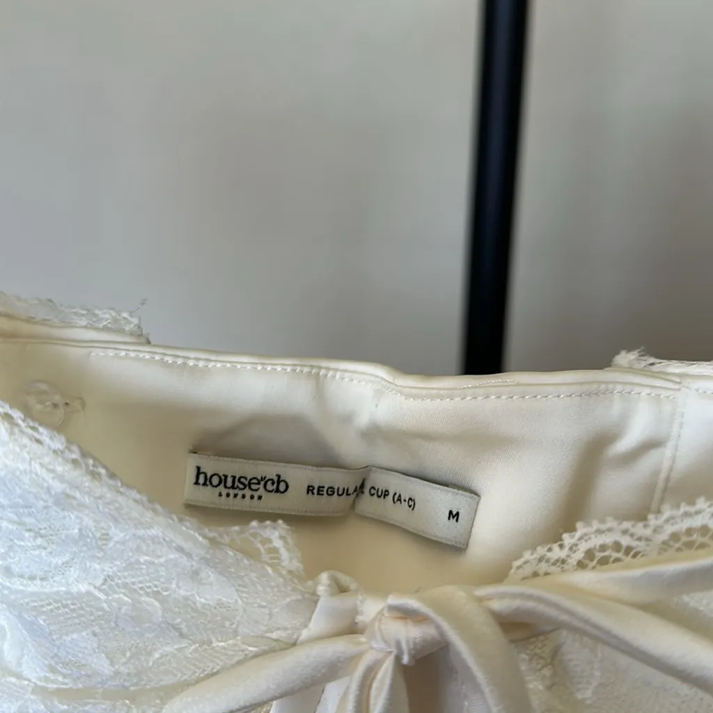 House‎ of CB 'Perdi' Vintage Ivory Satin Maxi Dress NWOT Size M A-C - Image 7