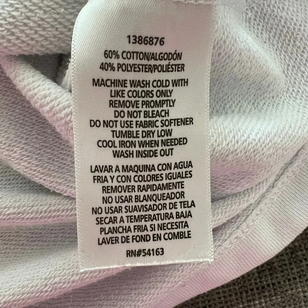 CALVIN KLEIN Jersey Sweatshirt Top Sz MD Short Sleeve Retro Style Y2K Streetwear - Image 6