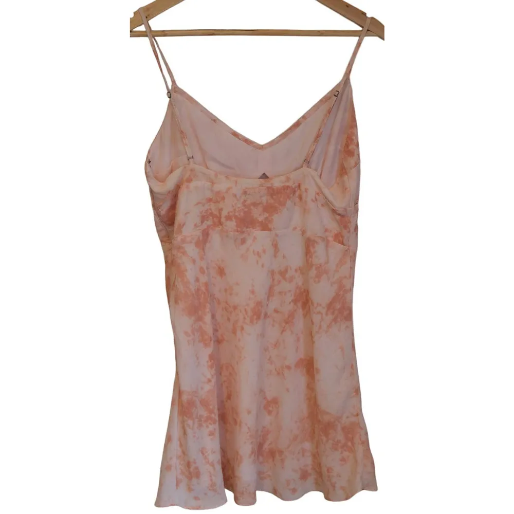 Womens Abercrombie & Fitch Pink Tie Dye Cutout Spaghetti Strap Mini Dress Size M - Image 2