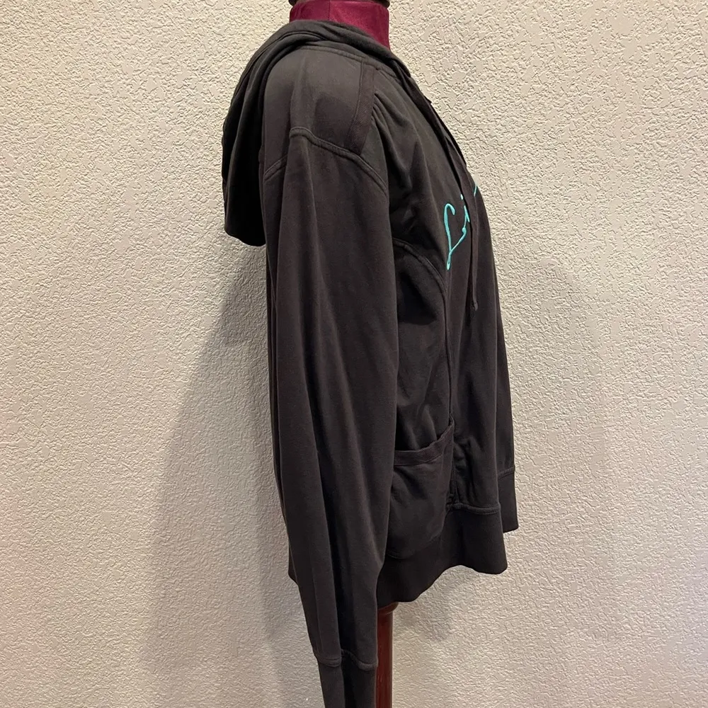 Butterfly Brown Turquoise Zip-Up Hoodie Jacket - Image 5