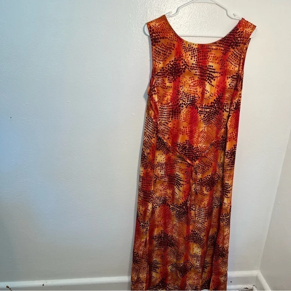 Mlle Gabrielle Sleeveless Maxi Dress Orange - Image 9