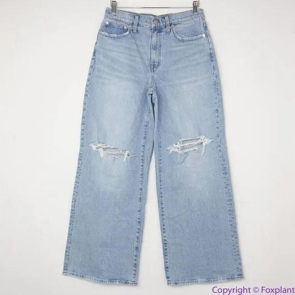 NEW Madewell Petite Superwide-Leg Jeans in‎ Blaisdell Wash, 29P - Image 4