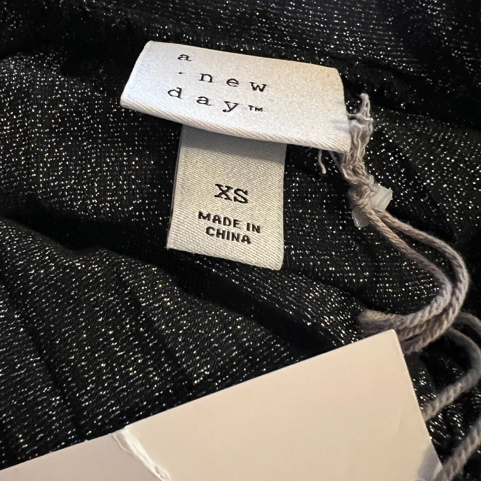 A New Day Women's Black Sparkly A-Line Pleated Skirt - Size XS - NWT - Image 2