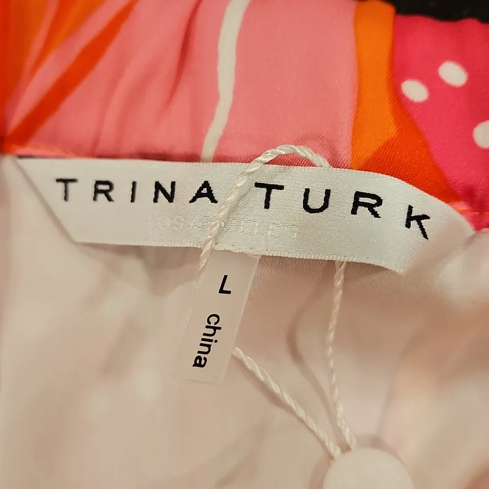 💕TRINA TURK💕 Marilla Off-The-Shoulder Dress ~ Abstract Floral Print Large NWT - Image 11