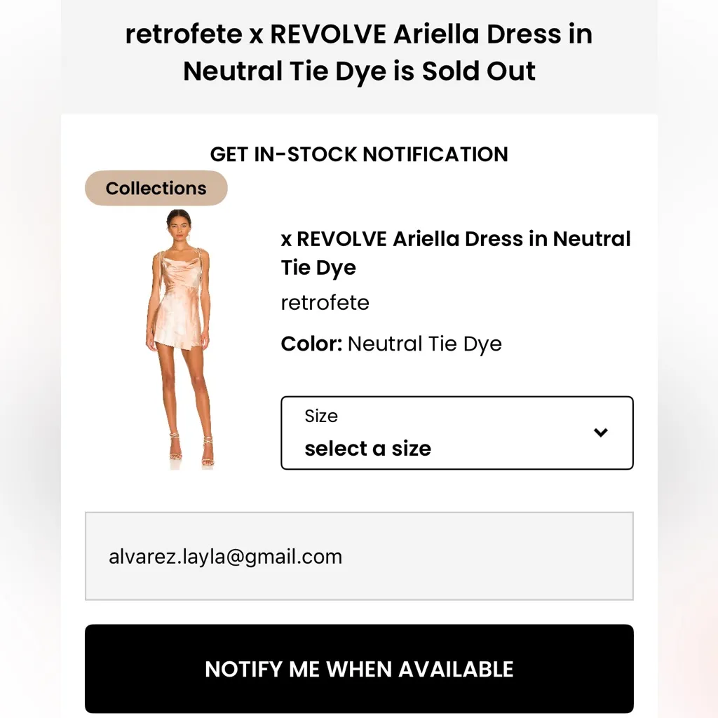 Retrofete x REVOLVE Ariella Dress in Neutral Tie Dye - Image 5