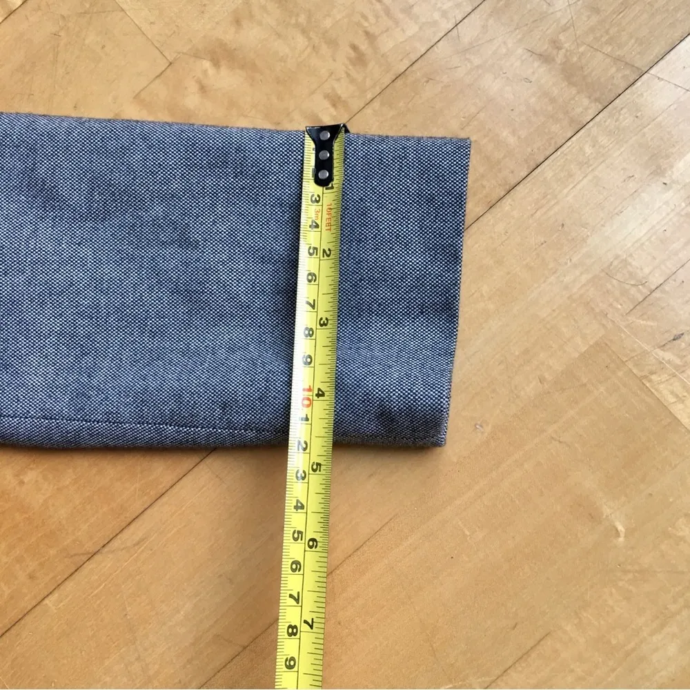 White House Black Market Ruffle, Tweed Knit Blazer, Gray, Silver, Size 4 - Image 15