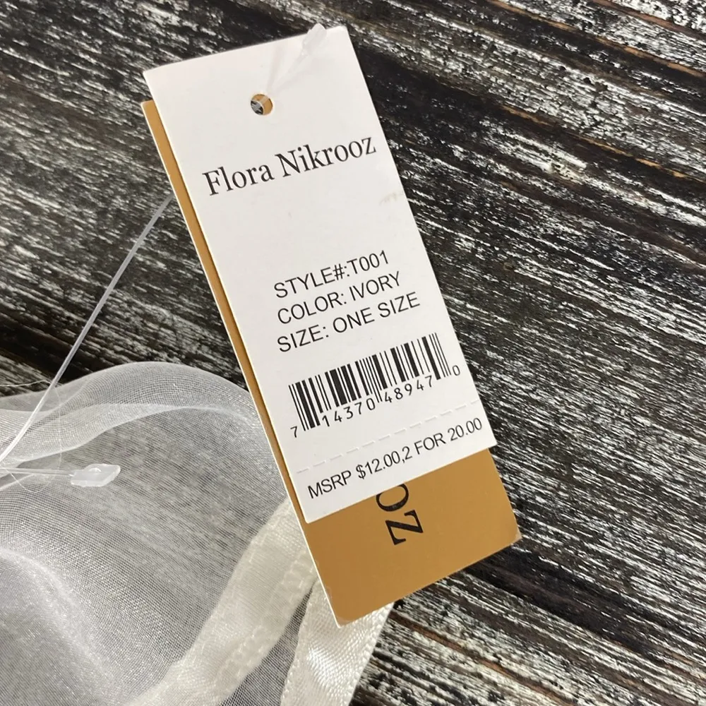 Flora Nikrooz Ivory Satin & Tulle Wedding Thigh Garter Belt NEW - Image 4