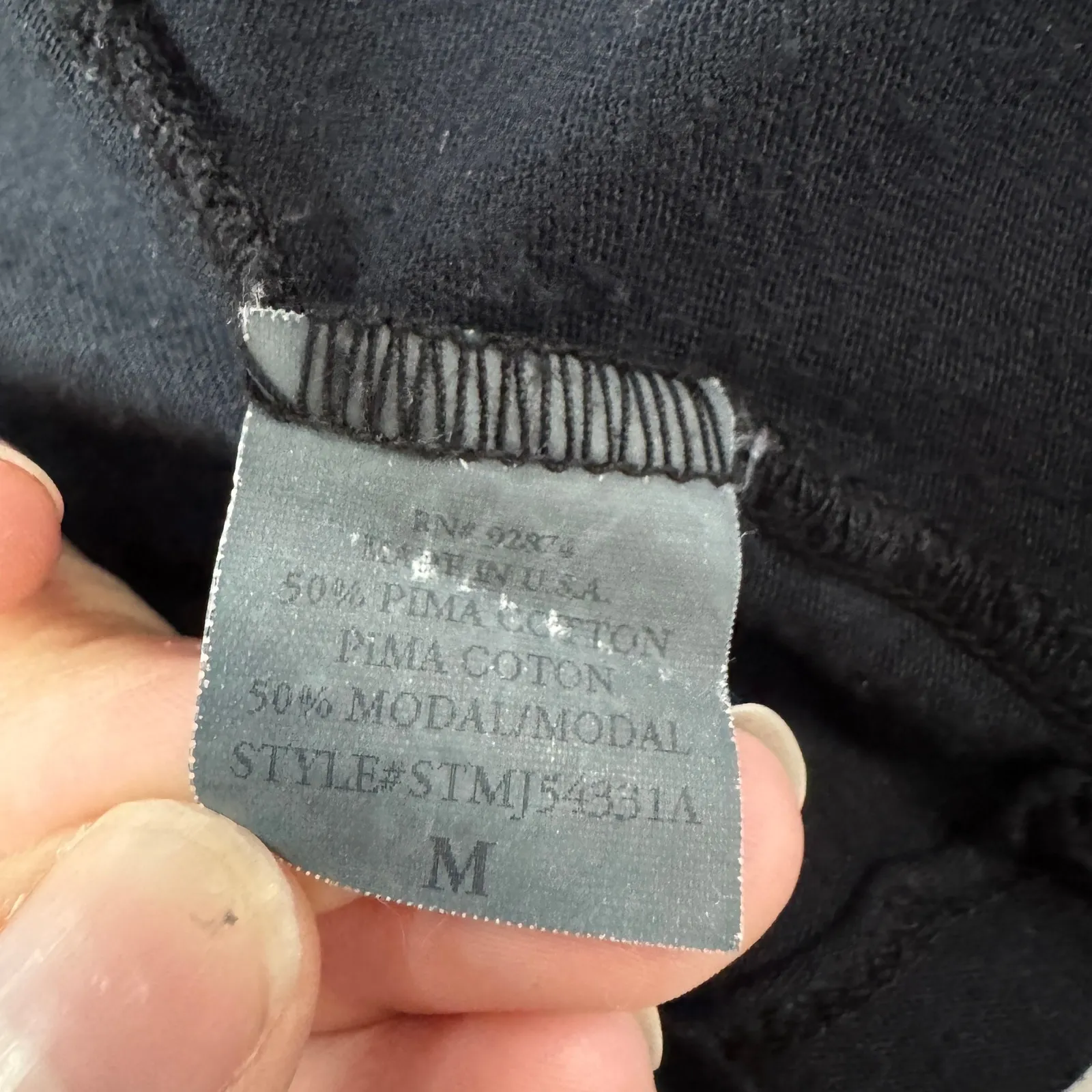 Splendid Cardigan Womens Medium Black Drapey Modal Pima Cotton Open Front - Image 5