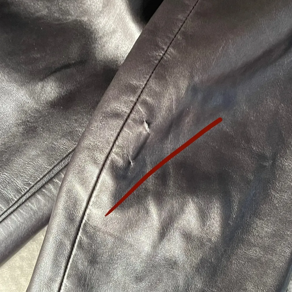 Alexander Wang Leather Boxy Oversized Blazer in Black - Image 15